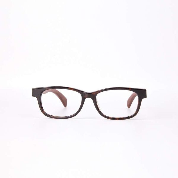 rechteckige Wood/Tr 90 Brille 3088 2