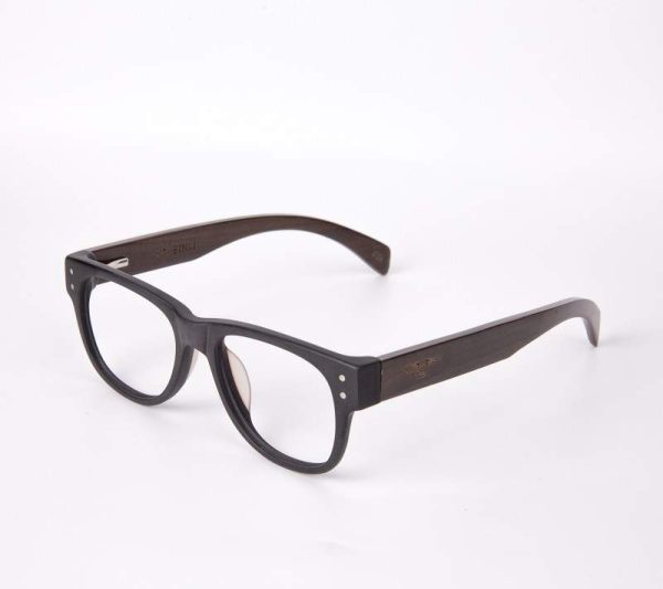 rechteckige Holzbrille 3095 3