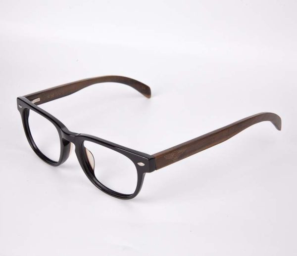rechteckige Wood/Tr 90 Brille 3084 3